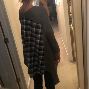 Plaid back Tunic